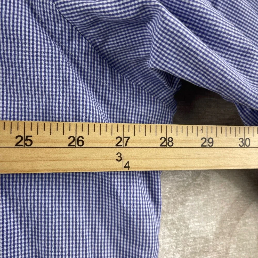 Polo Ralph Lauren Blake Men XXL Blue Gingham Check Button Down Cotton Shirt XXL